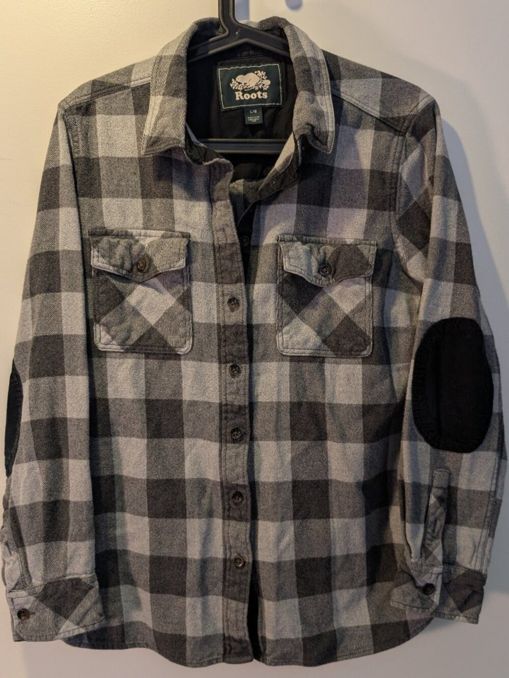 Roots Flannel Grey and Black Women's Size Large